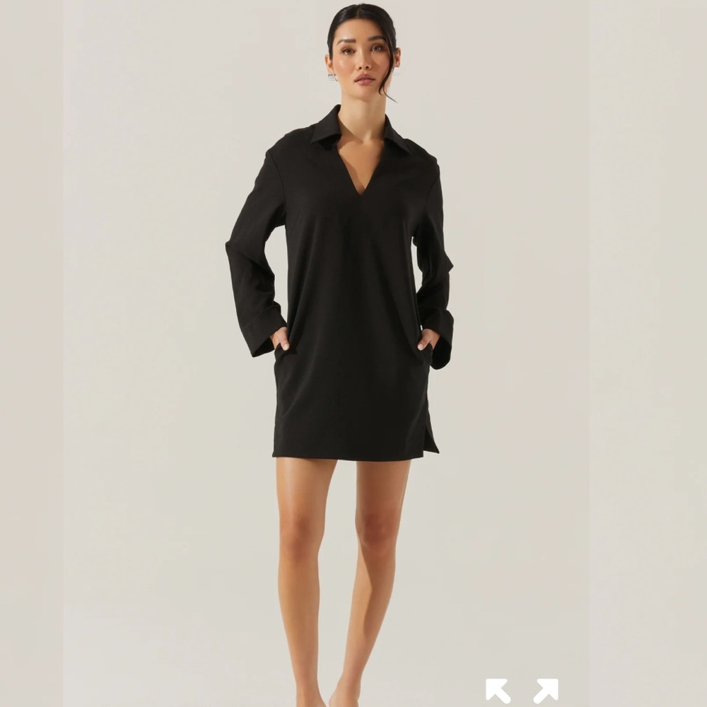 Astr the label black simple dress